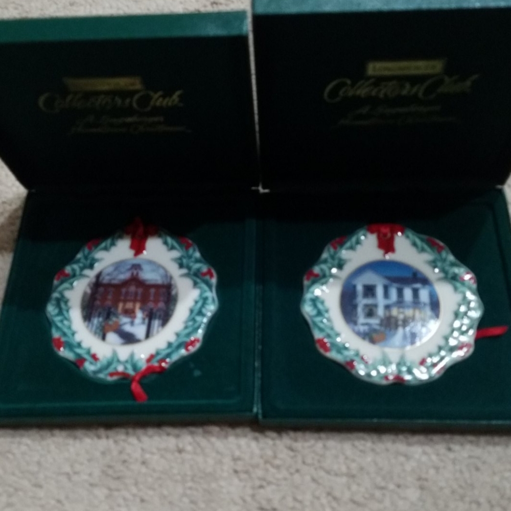Set of 2 Longaberger Ornaments